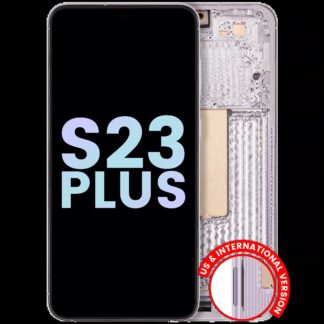 OLED Display mit Rahmen für Samsung Galaxy S23 Plus 5G (US & International) (Service Pack) (Lavender)