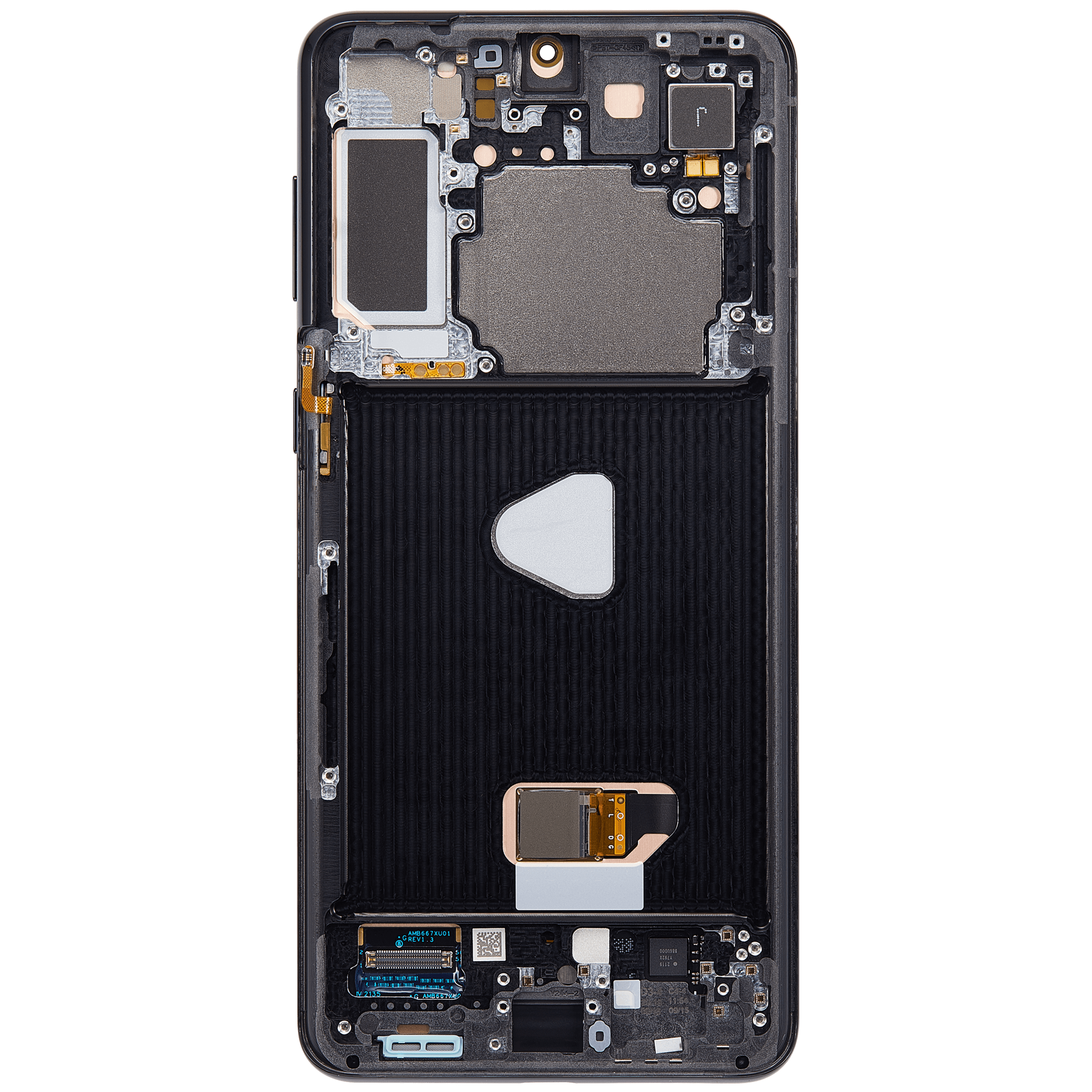 OLED Display mit Rahmen für Samsung Galaxy S21 Plus 5G (Aftermarket Plus) (Phantom Black) – Bild 4