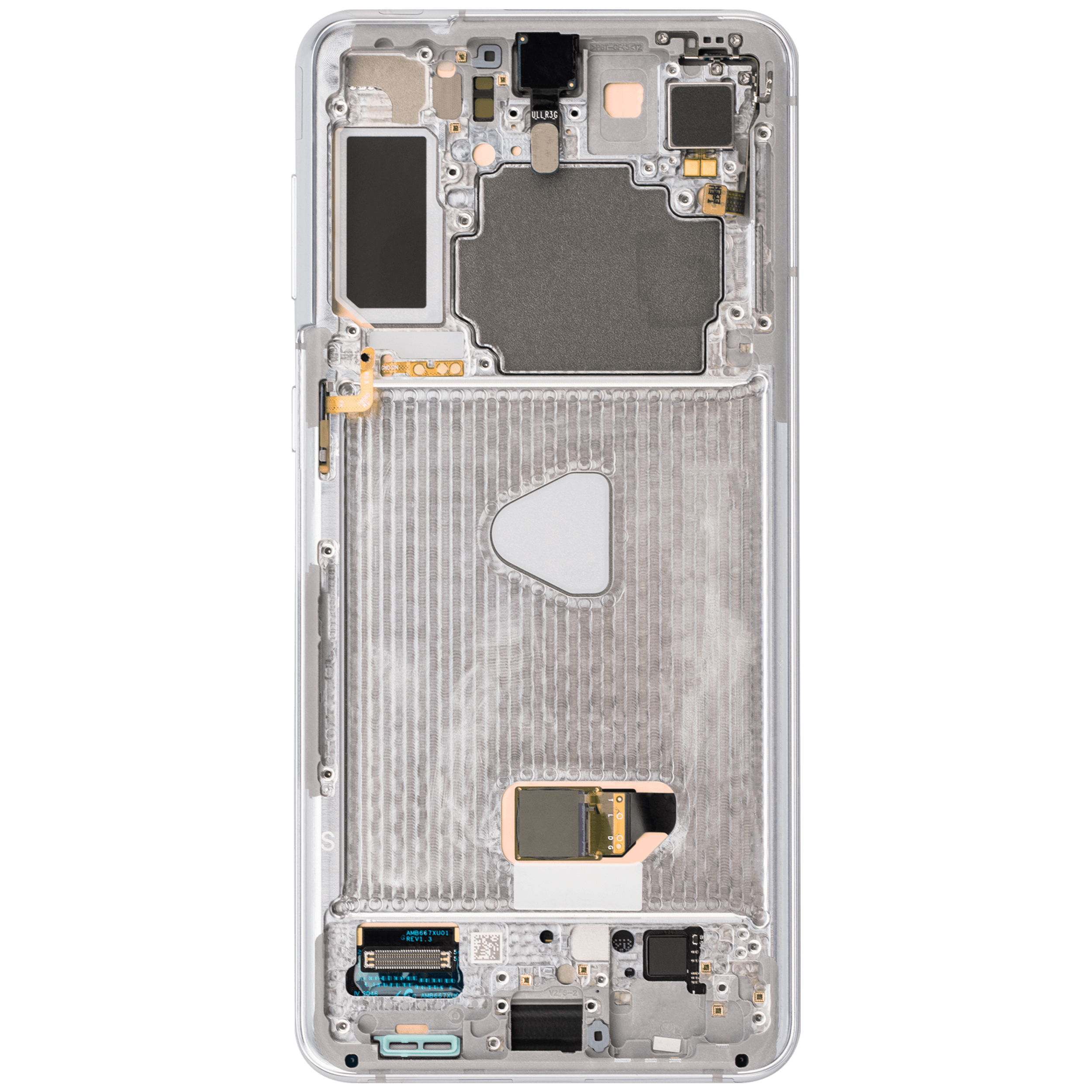 OLED Display mit Rahmen für Samsung Galaxy S21 Plus 5G (Aftermarket Plus) (Phantom Silver) – Bild 4