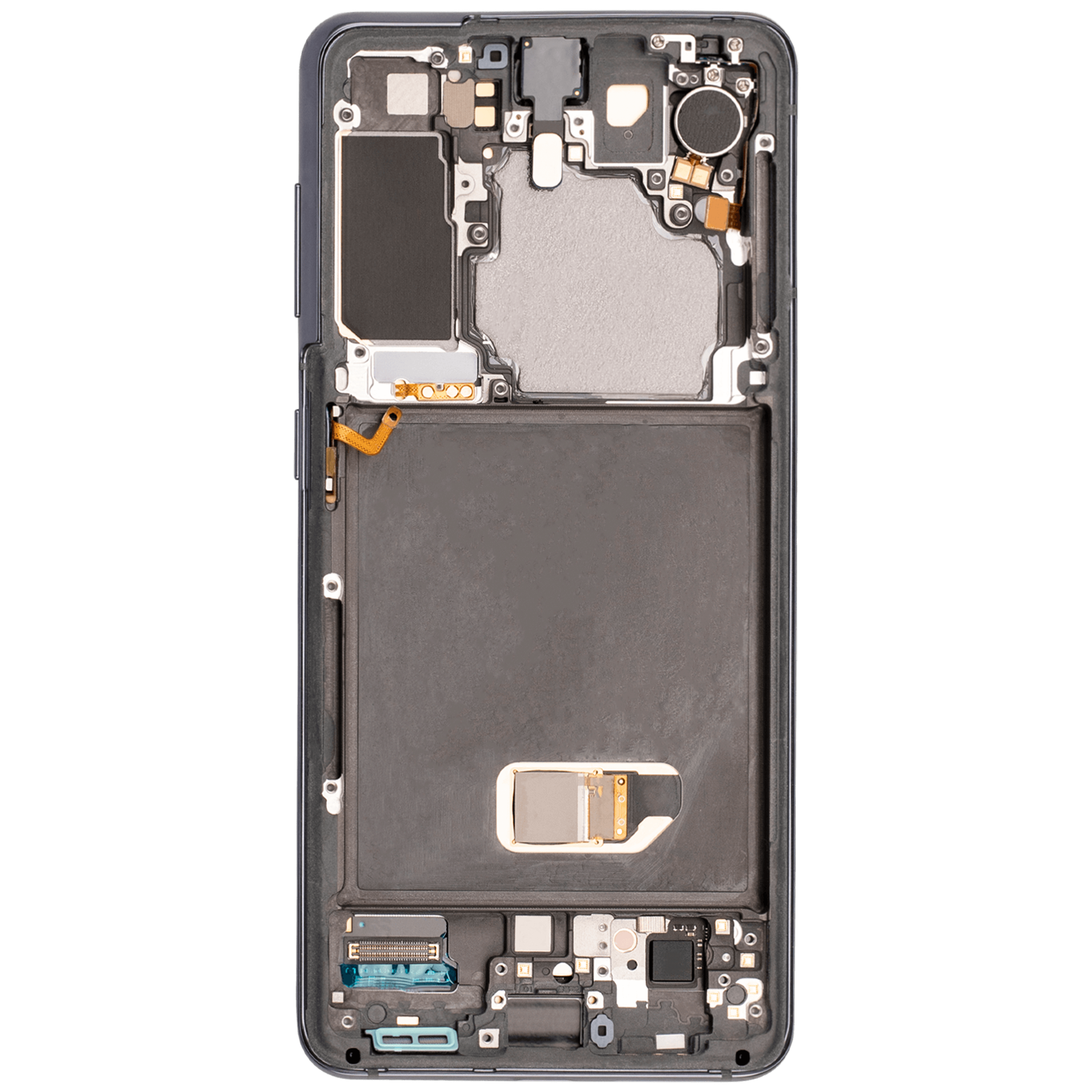 OLED Display mit Rahmen für Samsung Galaxy S21 5G (Aftermarket Plus) (Phantom Gray) – Bild 4
