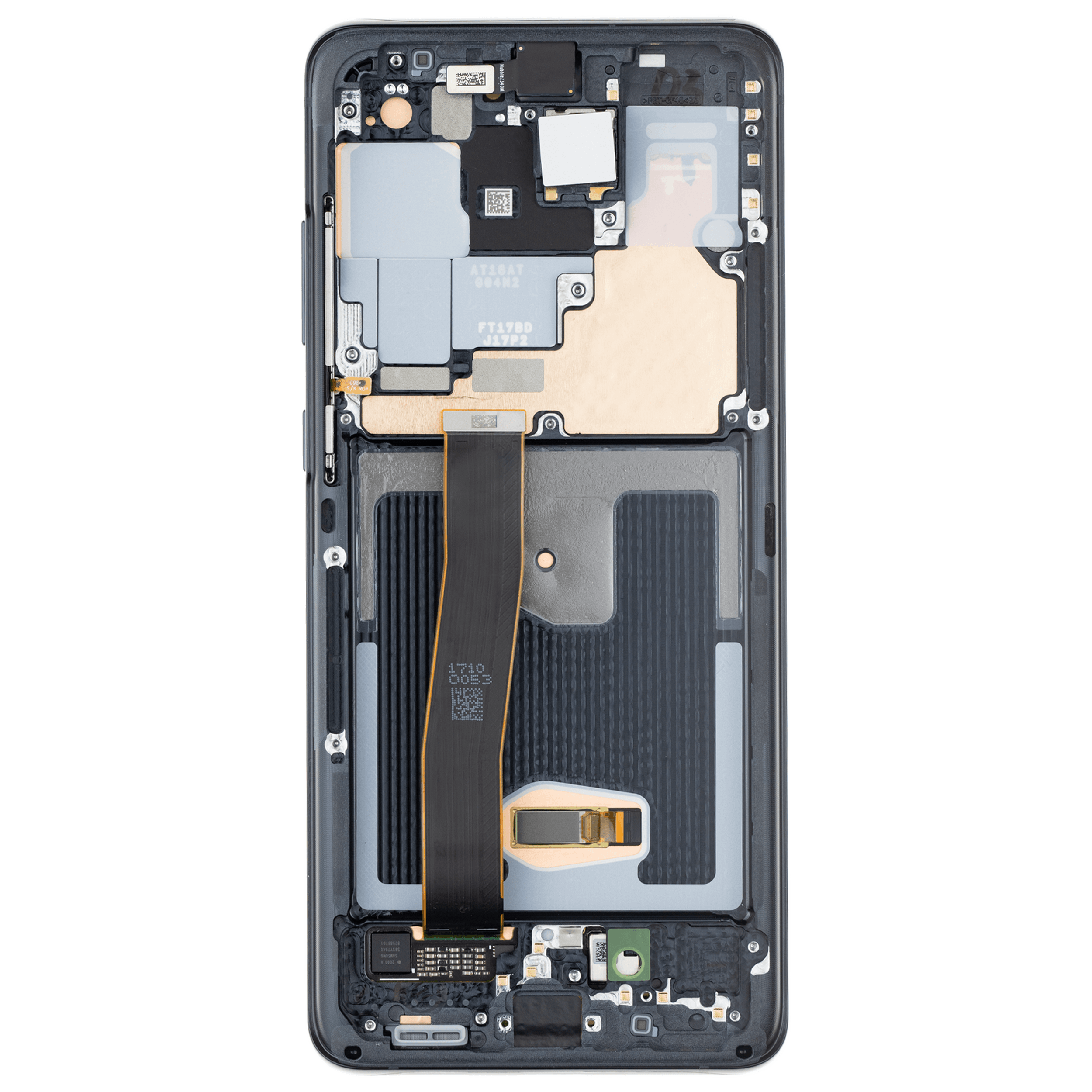 OLED Display mit Rahmen für Samsung Galaxy S20 Ultra 5G (Aftermarket Plus) (Cosmic Black) – Bild 4