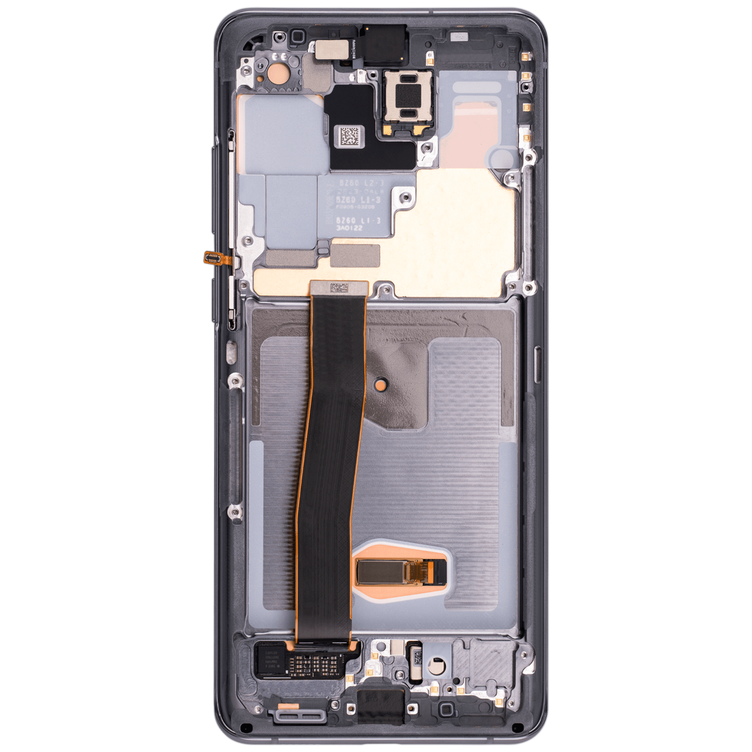 OLED Display mit Rahmen für Samsung Galaxy S20 Ultra 5G (Aftermarket Plus) (Cosmic Gray (Grau)) – Bild 4