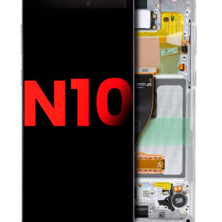 OLED Display mit Rahmen für Samsung Galaxy Note 10 (Aftermarket Plus) (Aura White)