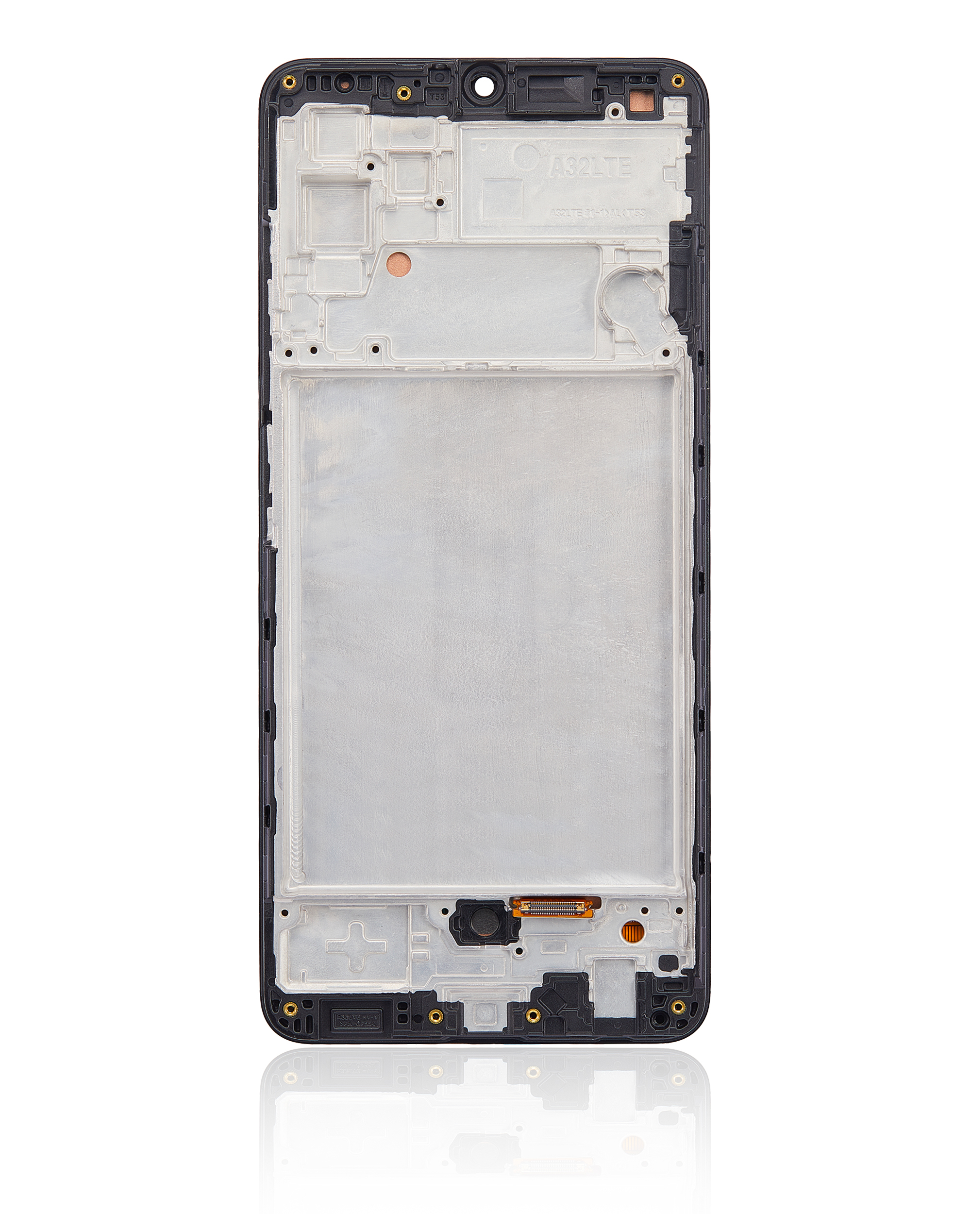 LCD Display mit Rahmen (ohne Fingerabdrucksensor) für Samsung Galaxy A32 4G (A325 / 2021) (Aftermarket: Incell) (Awesome Black) – Bild 4