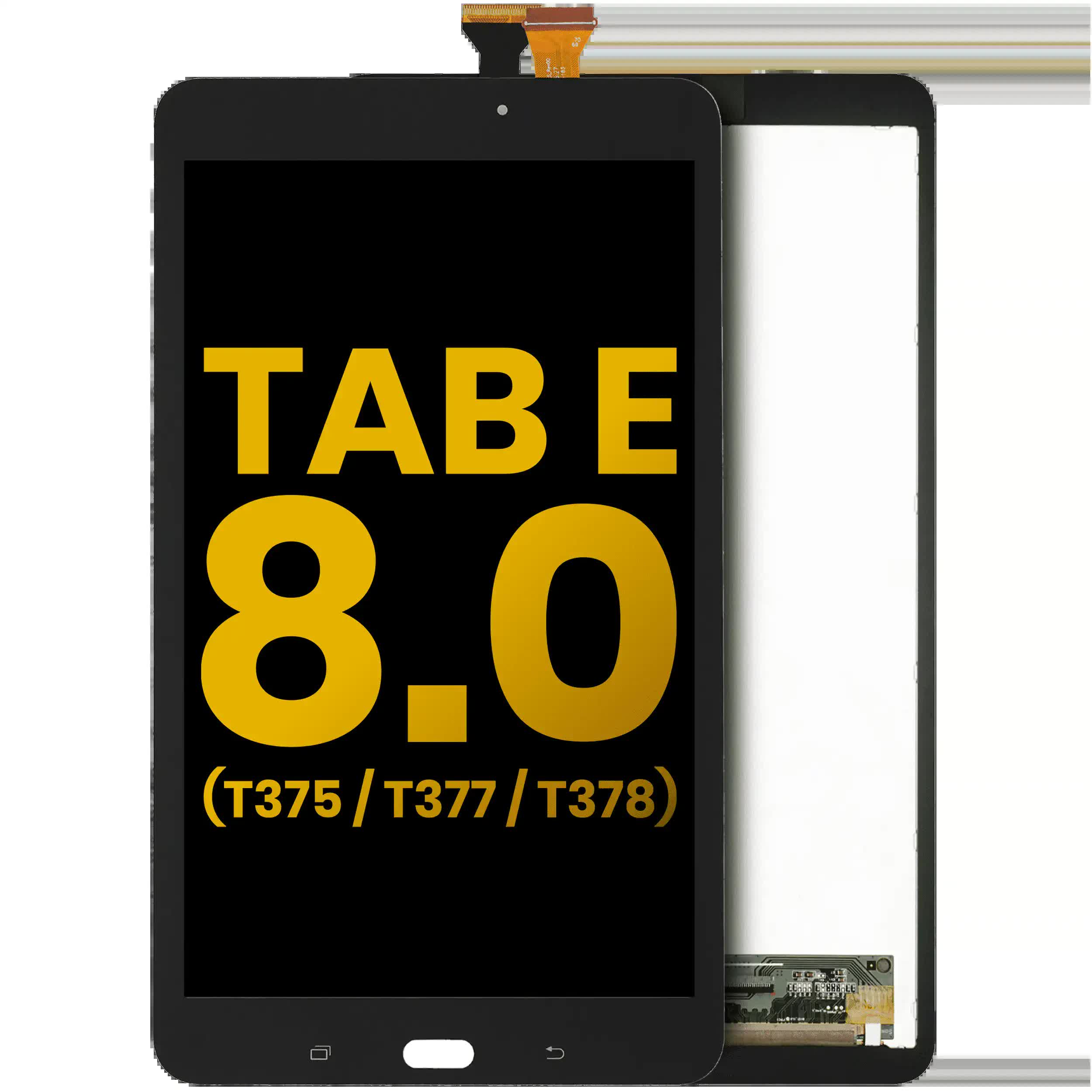 LCD Display ohne Rahmen für Samsung Galaxy Tab E 8.0" (T375 / T377 / T378) (2016) (professionell aufgearbeitet) (Black (Schwarz))