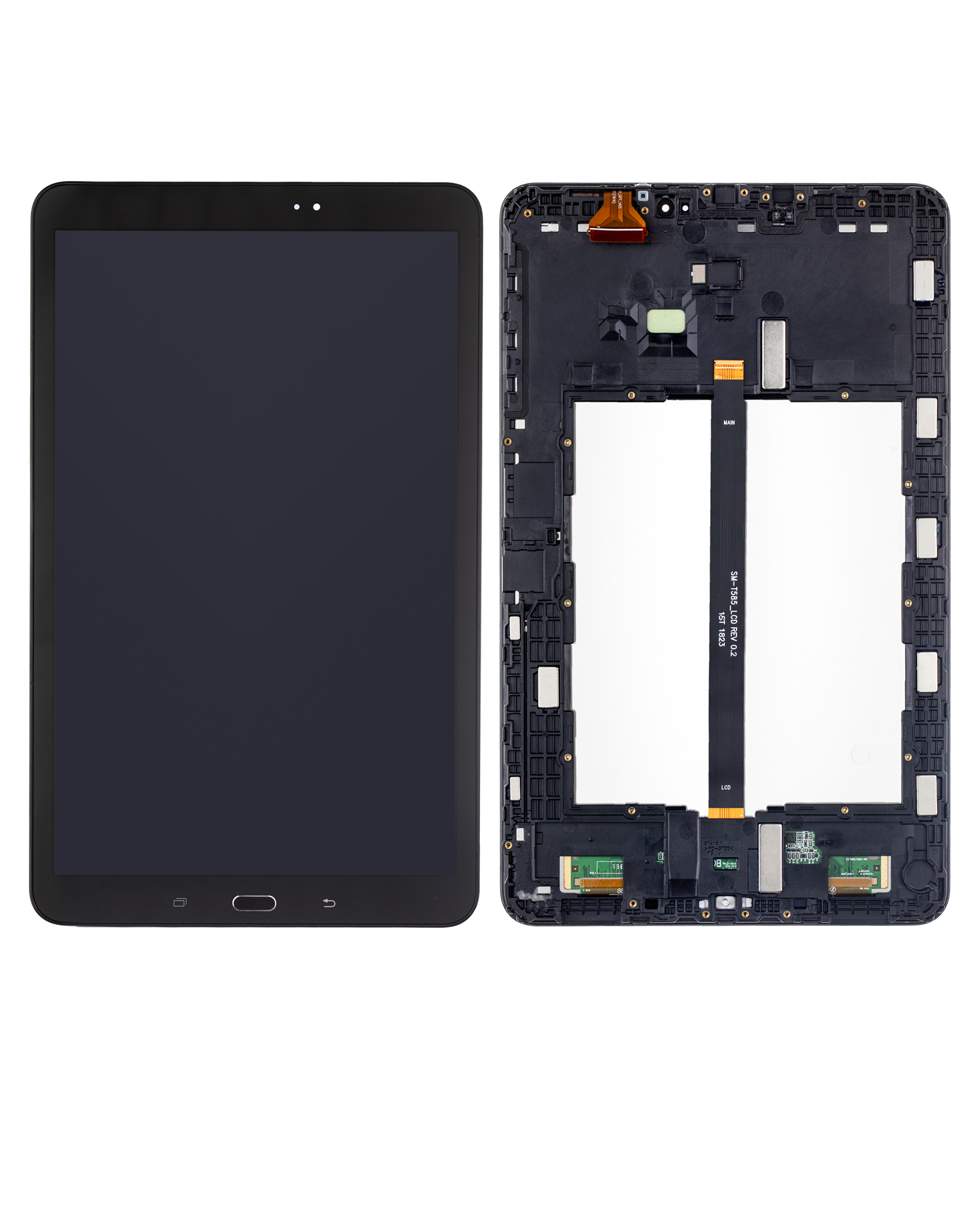 LCD Display mit Rahmen für Samsung Tab A (10.1" / 2016) (T580 / T585) (professionell aufgearbeitet) (Black (Schwarz)) – Bild 2