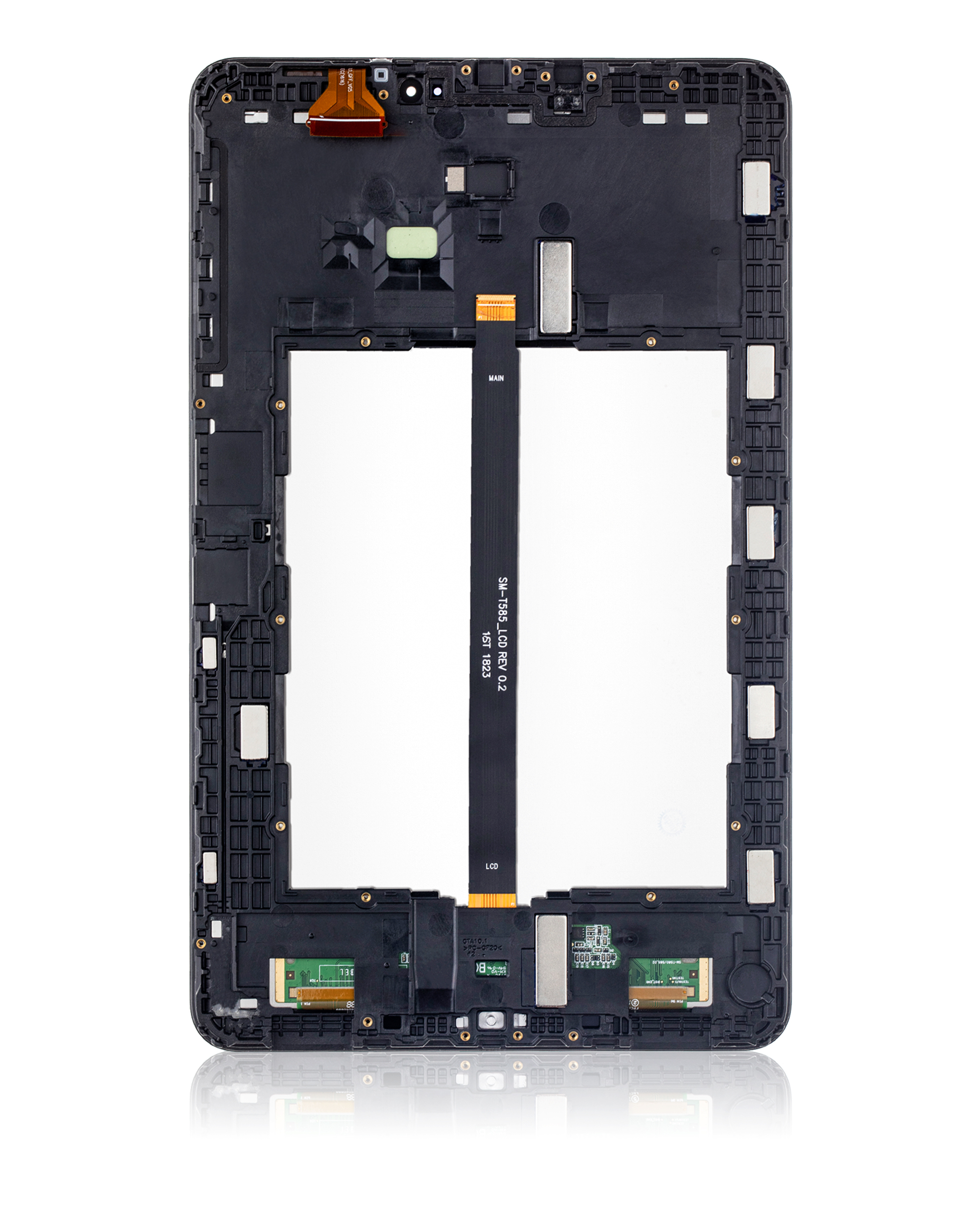 LCD Display mit Rahmen für Samsung Tab A (10.1" / 2016) (T580 / T585) (professionell aufgearbeitet) (Black (Schwarz)) – Bild 4