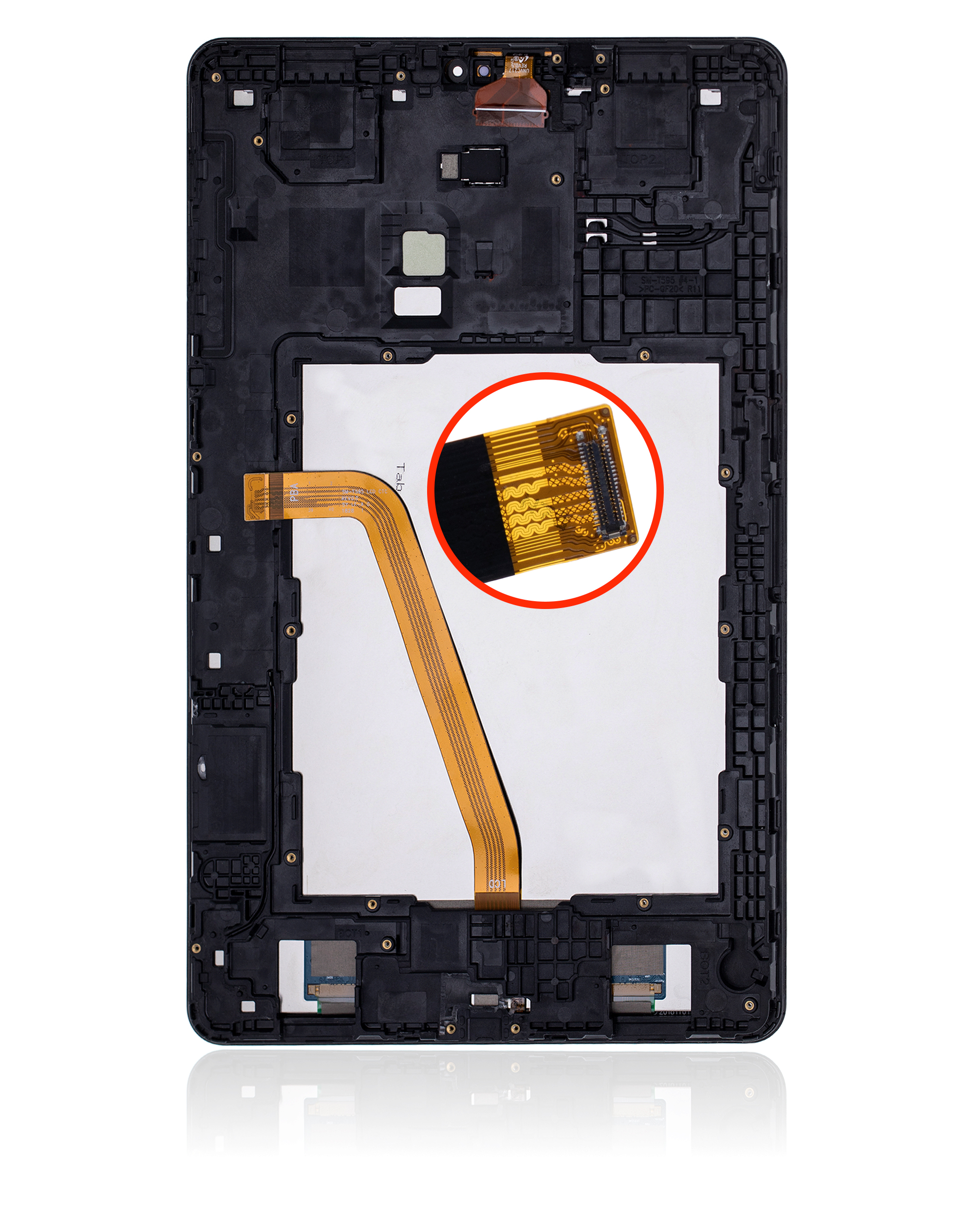 LCD Display mit Rahmen für Samsung Galaxy Tab A 10.5" (T590 / T595 / T597) (2018) (professionell aufgearbeitet) (Black (Schwarz)) – Bild 3