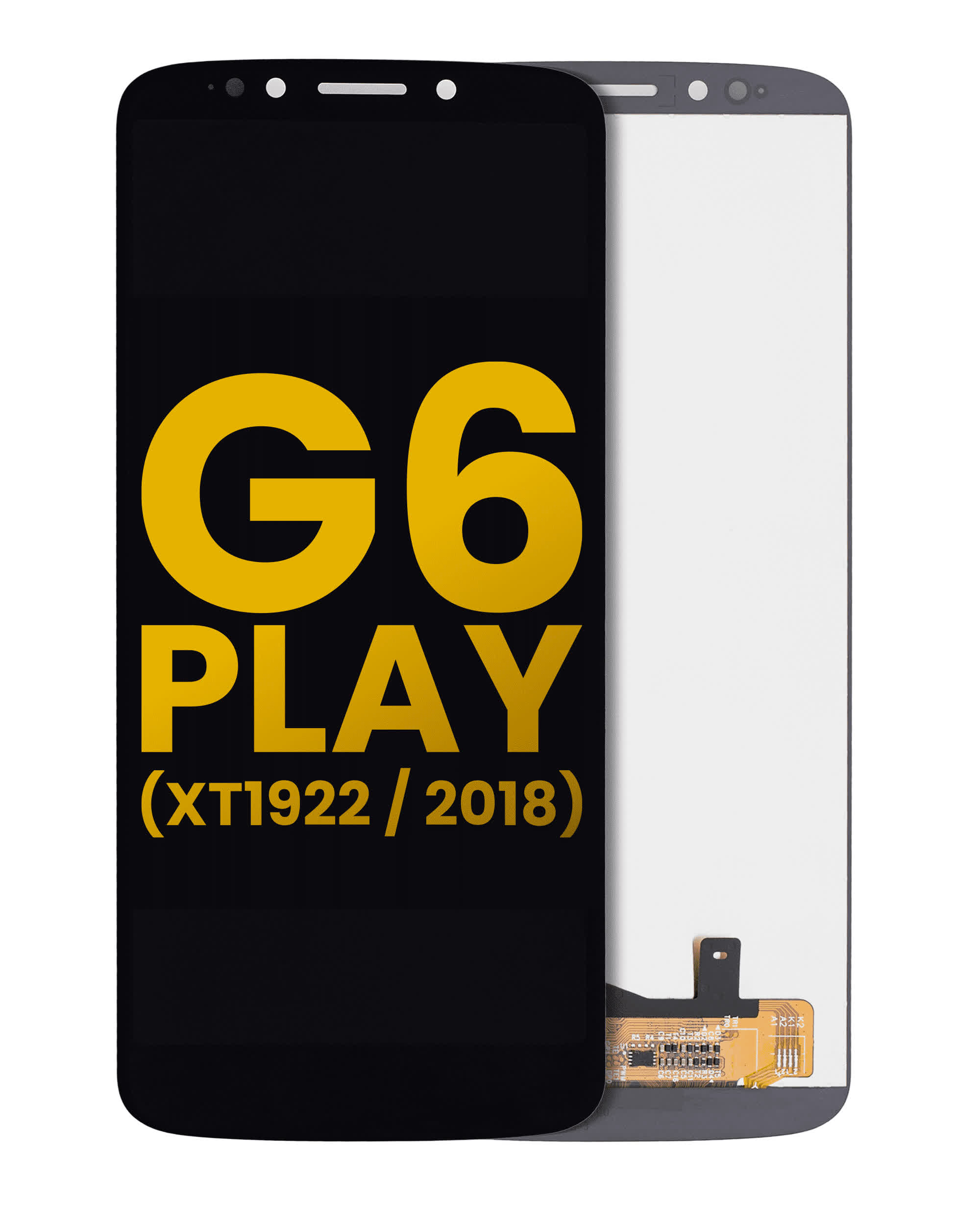 LCD Display ohne Rahmen für Motorola Moto G6 Play (XT1922 / 2018) (International Version) (professionell aufgearbeitet) (Black (Schwarz))