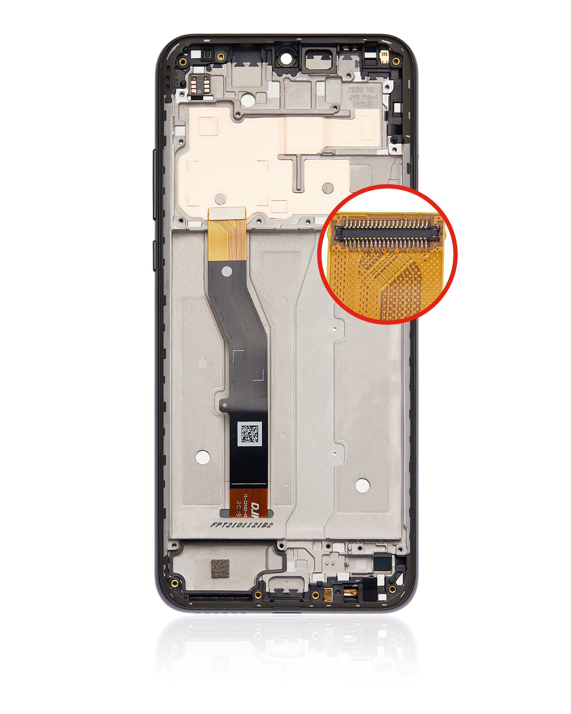 LCD Display mit Rahmen für Motorola Moto G Play (XT2093 / 2021) (professionell aufgearbeitet) (Flash Gray) – Bild 3