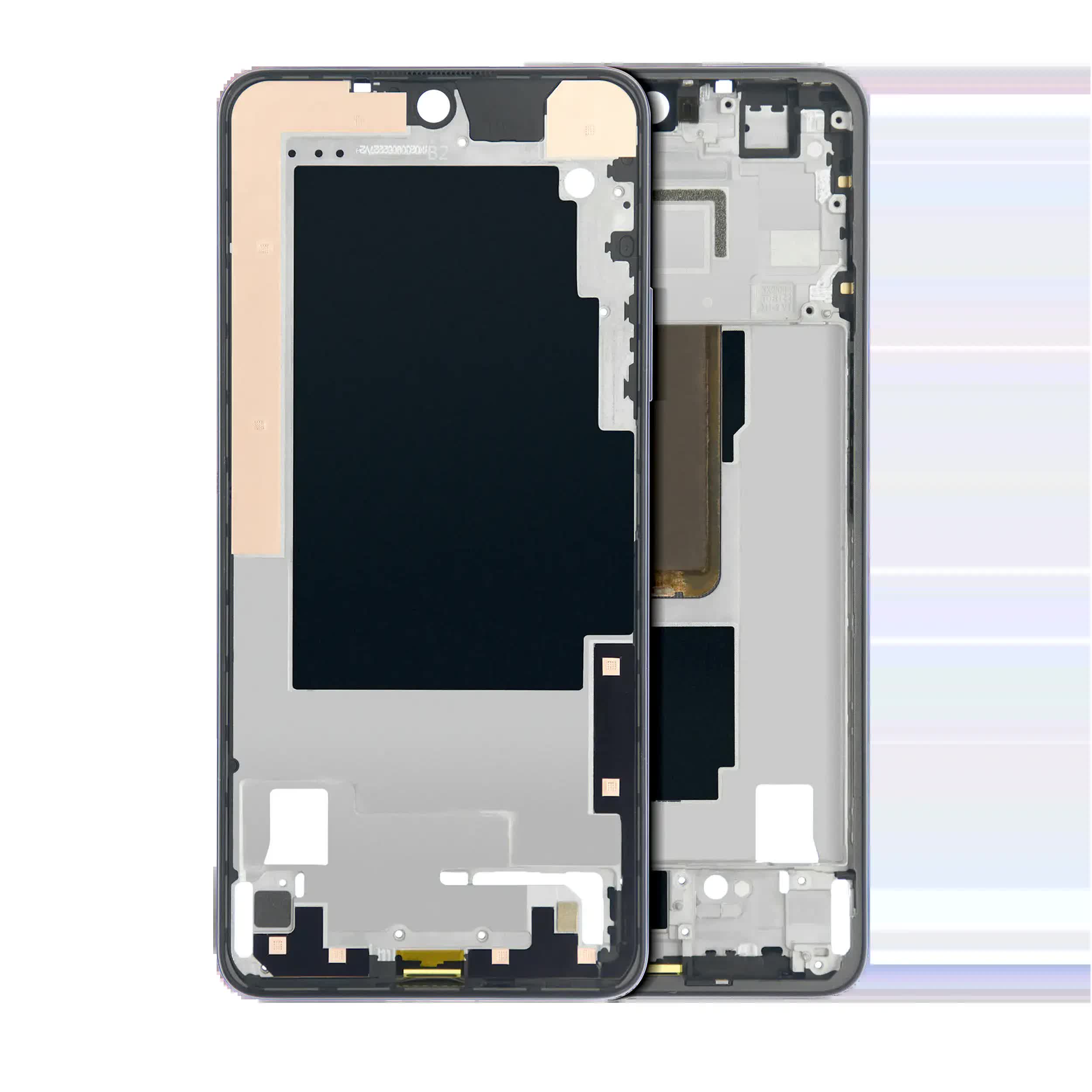 Mittelrahmen mit Powerbutton Flex für Motorola Moto G Power (XT2117 / 2021) (Flash Gray)