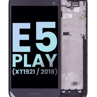 LCD Display mit Rahmen für Motorola Moto E5 Play (XT1921 / 2018) (Original) (Black (Schwarz))