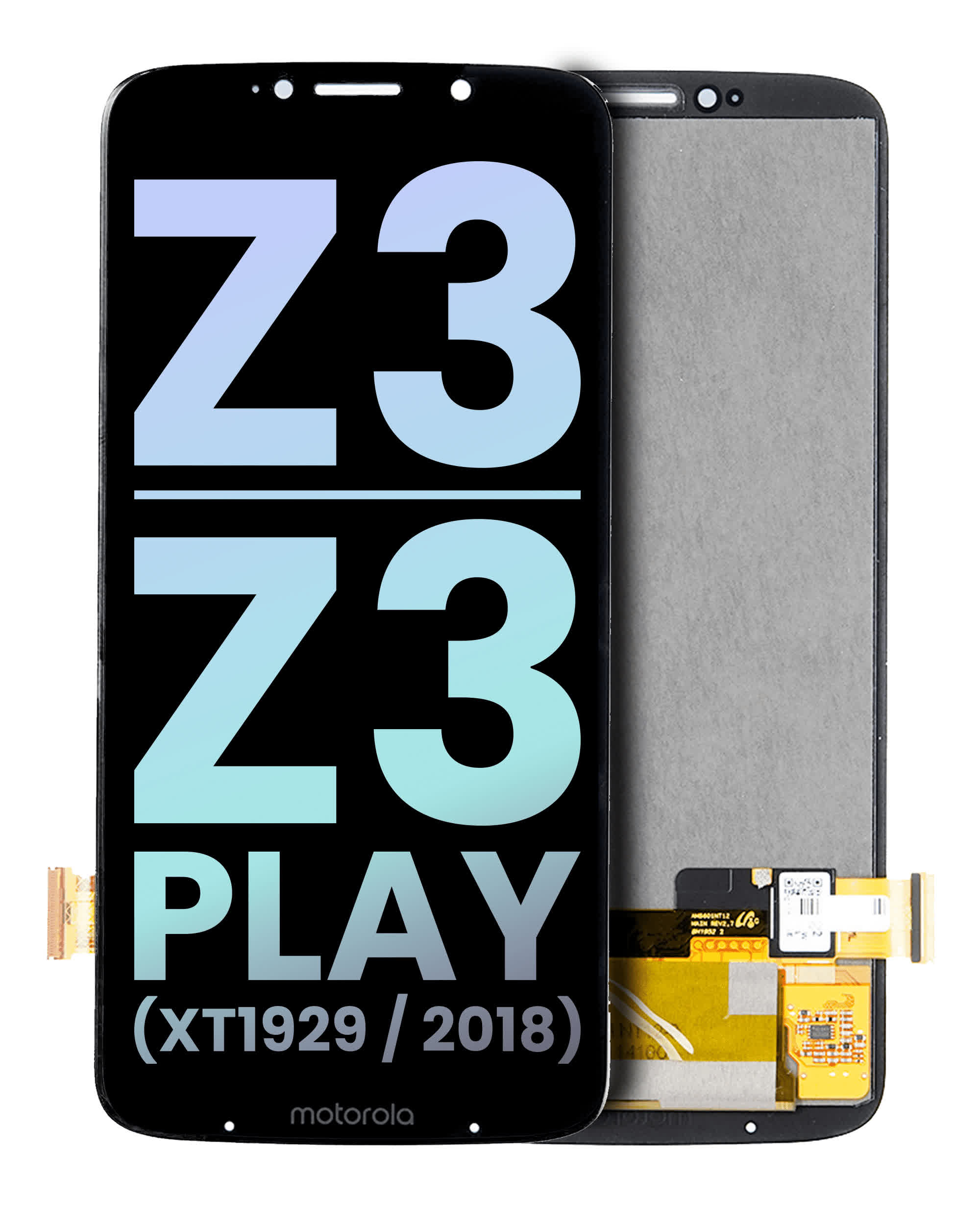 LCD Display ohne Rahmen für Motorola Moto Z3 / Moto Z3 Play (XT1929 / 2018) (Original) (Black (Schwarz))