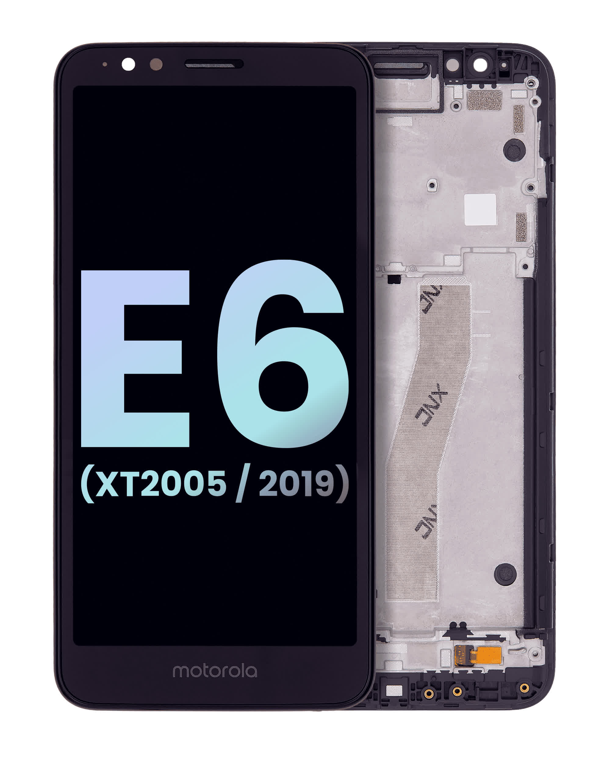 LCD Display mit Rahmen für Motorola Moto E6 (XT2005 / 2019) (Original)