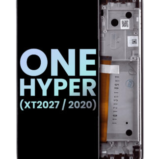 LCD Display mit Rahmen für Motorola One Hyper (XT2027 / 2020) (Original) (Fresh Orchid)