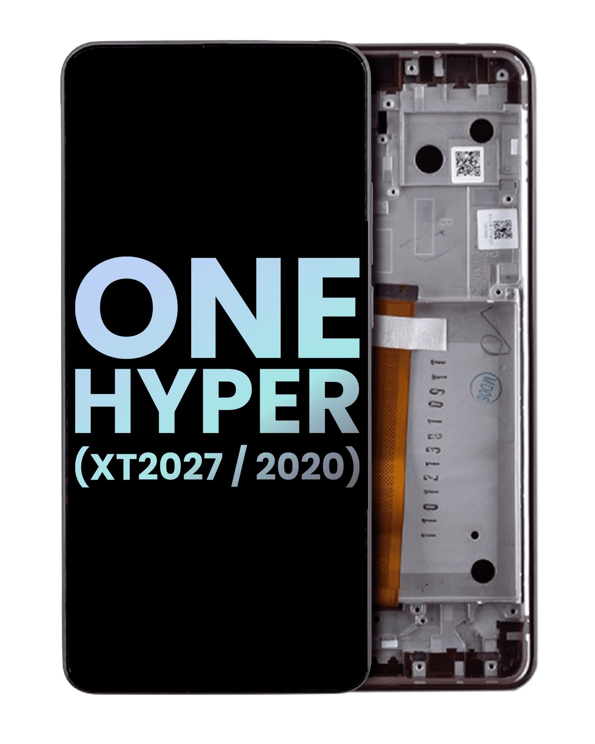 LCD Display mit Rahmen für Motorola One Hyper (XT2027 / 2020) (Original) (Fresh Orchid)
