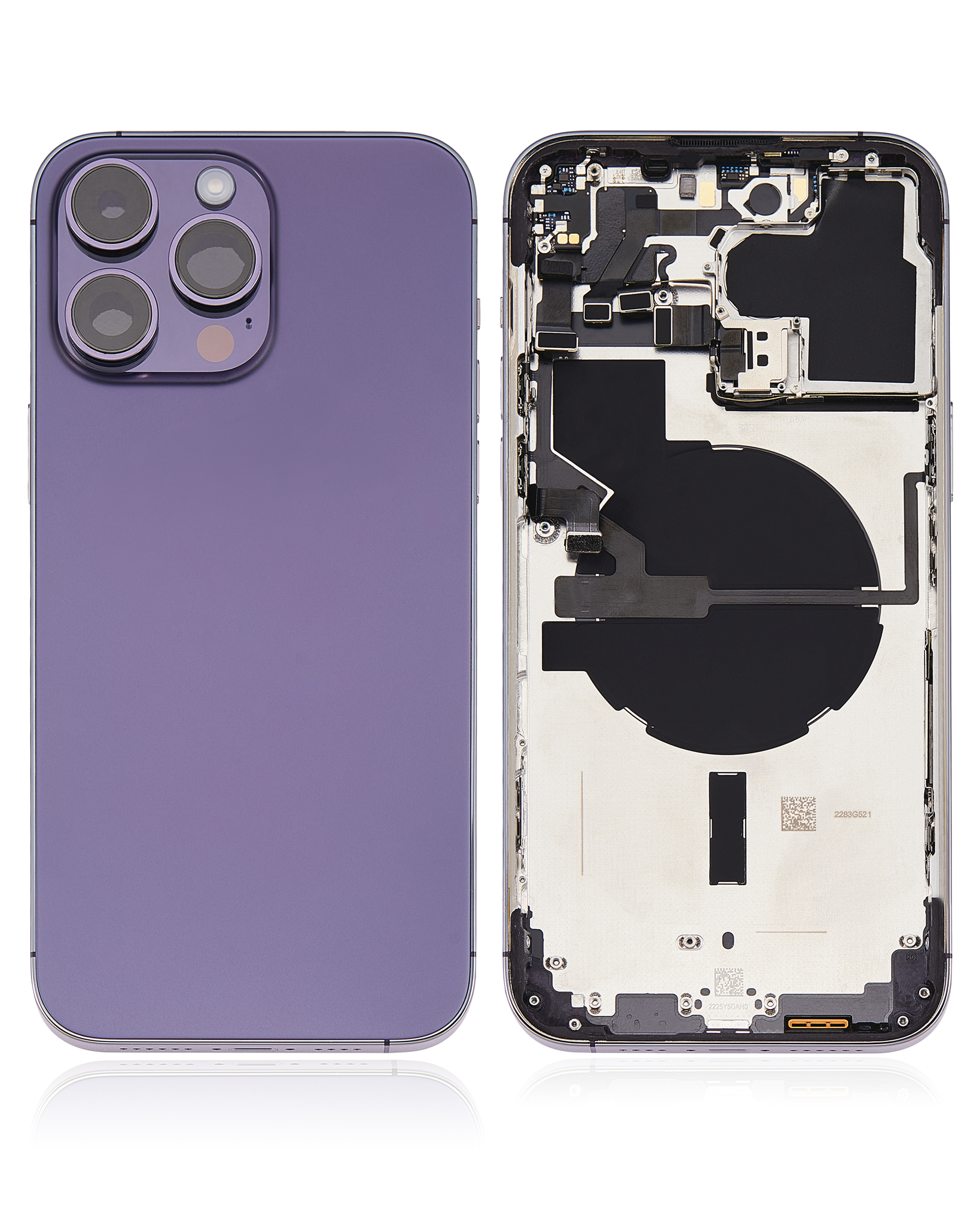 Rückgehäuse mit Kleinteilen für iPhone 14 Pro Max (US-Version) (ausgebautes Originalteil: Grade A) (Deep Purple) – Bild 2