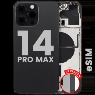 Rückgehäuse mit Kleinteilen für iPhone 14 Pro Max (US-Version) (ausgebautes Originalteil: Grade A) (Space Black)