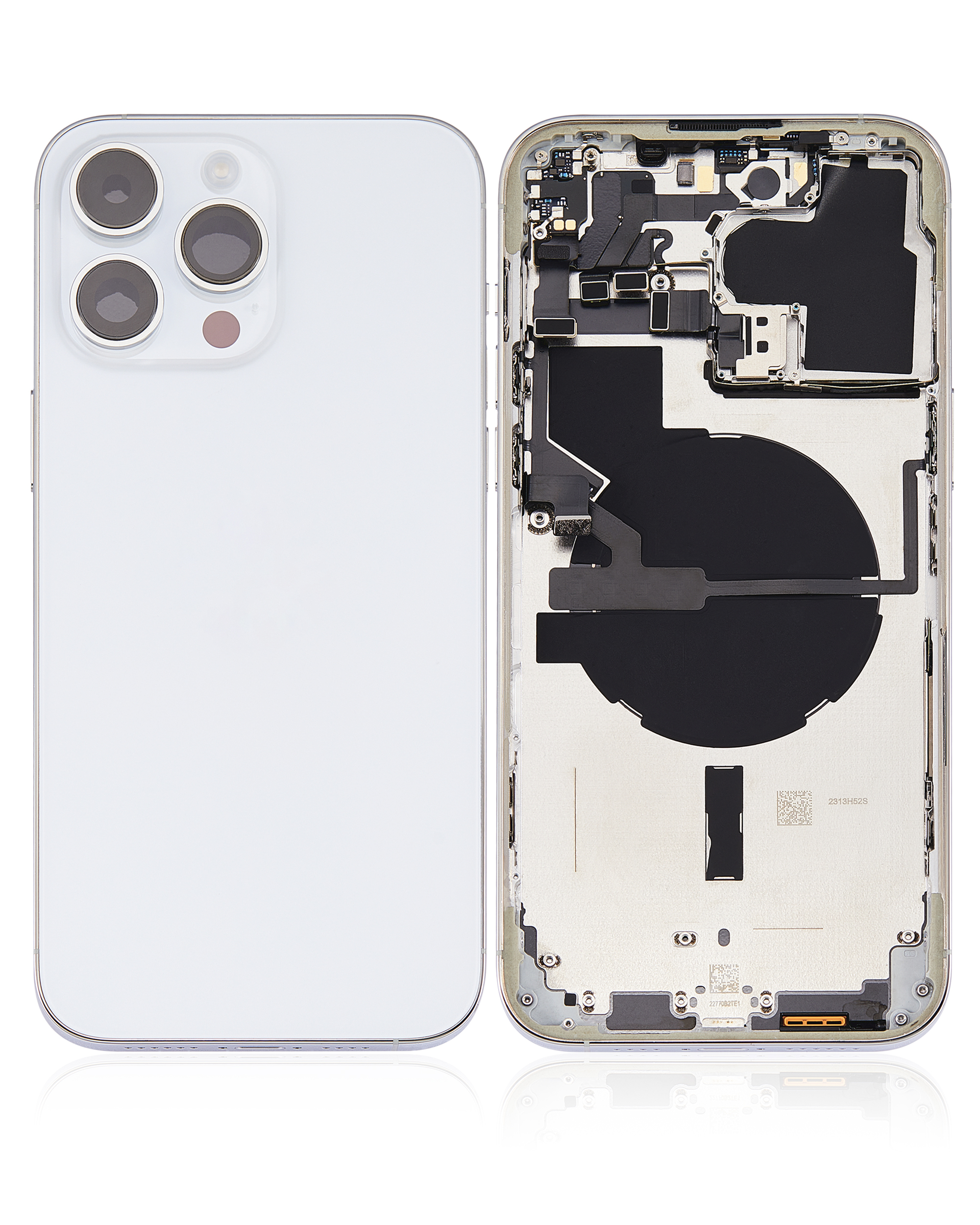 Rückgehäuse mit Kleinteilen für iPhone 14 Pro Max (US-Version) (ausgebautes Originalteil: Grade A) (Silver (Silber)) – Bild 2