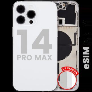 Rückgehäuse mit Kleinteilen für iPhone 14 Pro Max (US-Version) (ausgebautes Originalteil: Grade A) (Silver (Silber))