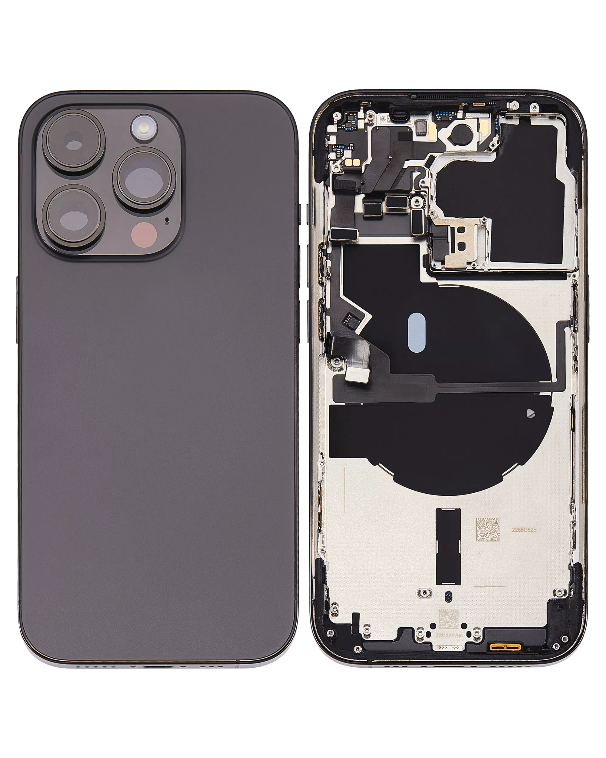 Rückgehäuse mit Kleinteilen für iPhone 14 Pro (US-Version) (ausgebautes Originalteil: Grade B) (Space Black) – Bild 2