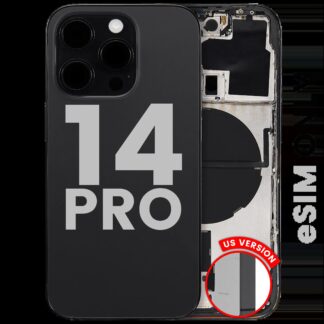Rückgehäuse mit Kleinteilen für iPhone 14 Pro (US-Version) (ausgebautes Originalteil: Grade C) (Space Black)
