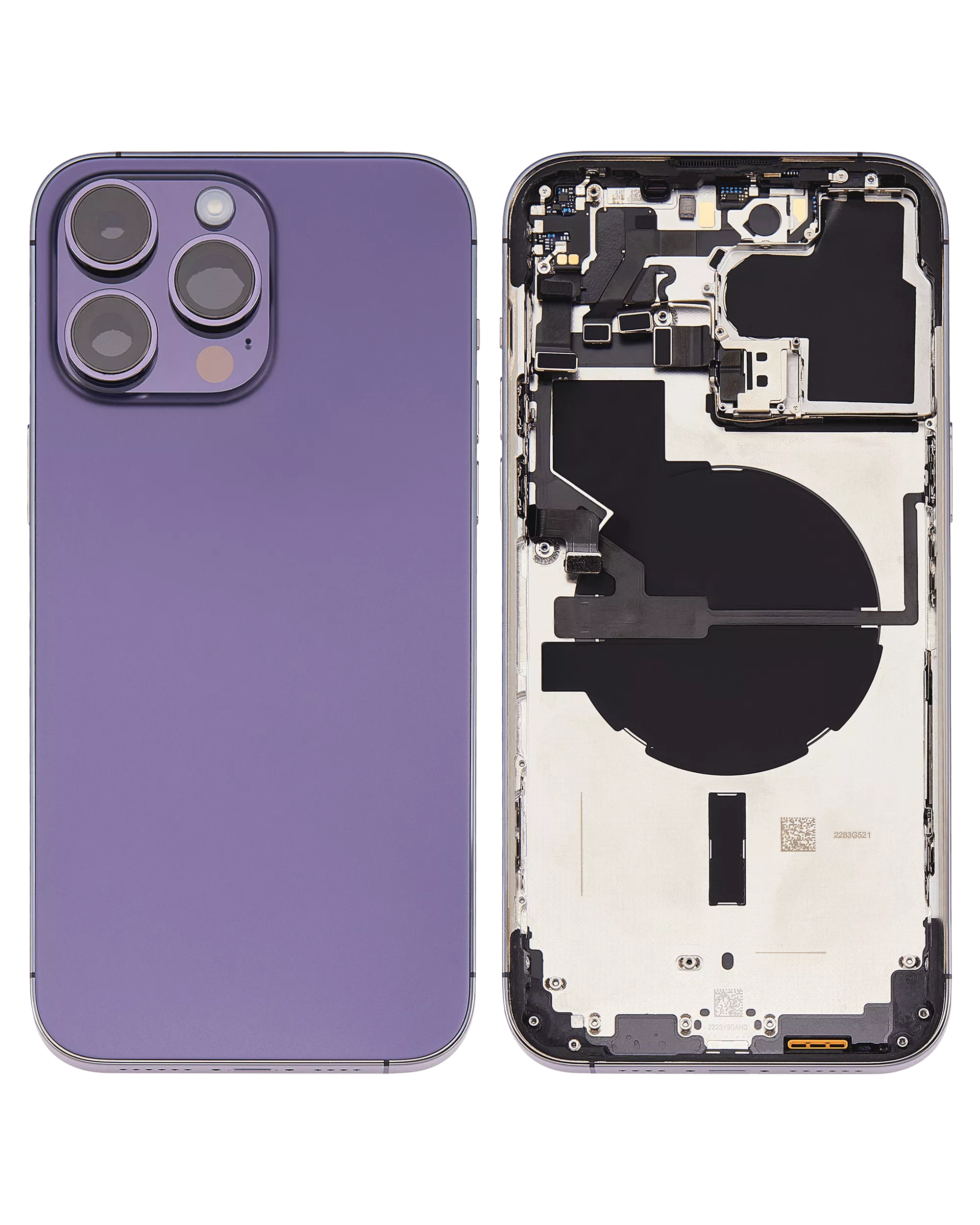 Rückgehäuse mit Kleinteilen für iPhone 14 Pro Max (US-Version) (ausgebautes Originalteil: Grade C) (Deep Purple) – Bild 2