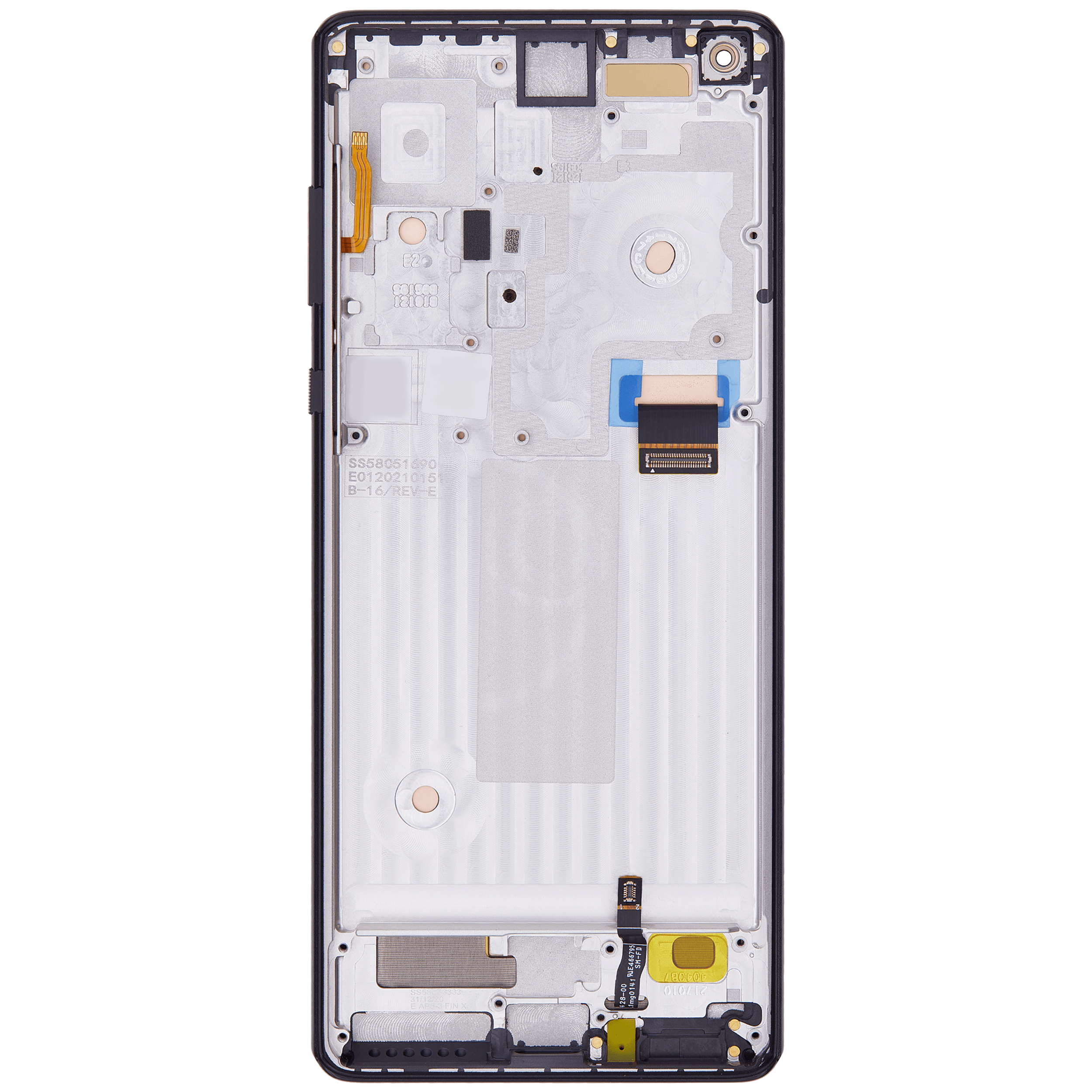 OLED Display mit Rahmen für Motorola Edge Plus (XT2061 / 2020) (Original) (Baltic Gray) – Bild 4