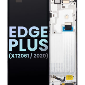 OLED Display mit Rahmen für Motorola Edge Plus (XT2061 / 2020) (Original) (Baltic Gray)