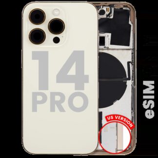 Rückgehäuse mit Kleinteilen für iPhone 14 Pro (US-Version) (ausgebautes Originalteil: Grade B) (Gold)