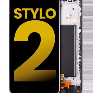LCD Display mit Rahmen für LG G Stylo 2 (professionell aufgearbeitet) (Black (Schwarz))