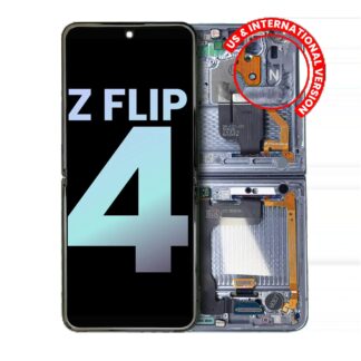 Inner OLED Display mit Rahmen für Samsung Galaxy Z Flip 4 5G (US & International) (Service Pack) (Blue (Blau))