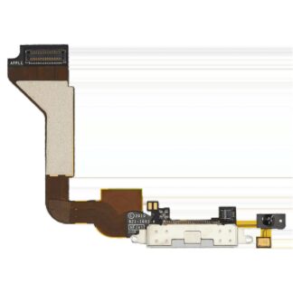 Ladebuchse Kabel für iPhone 4 (GSM) (White (Weiß))