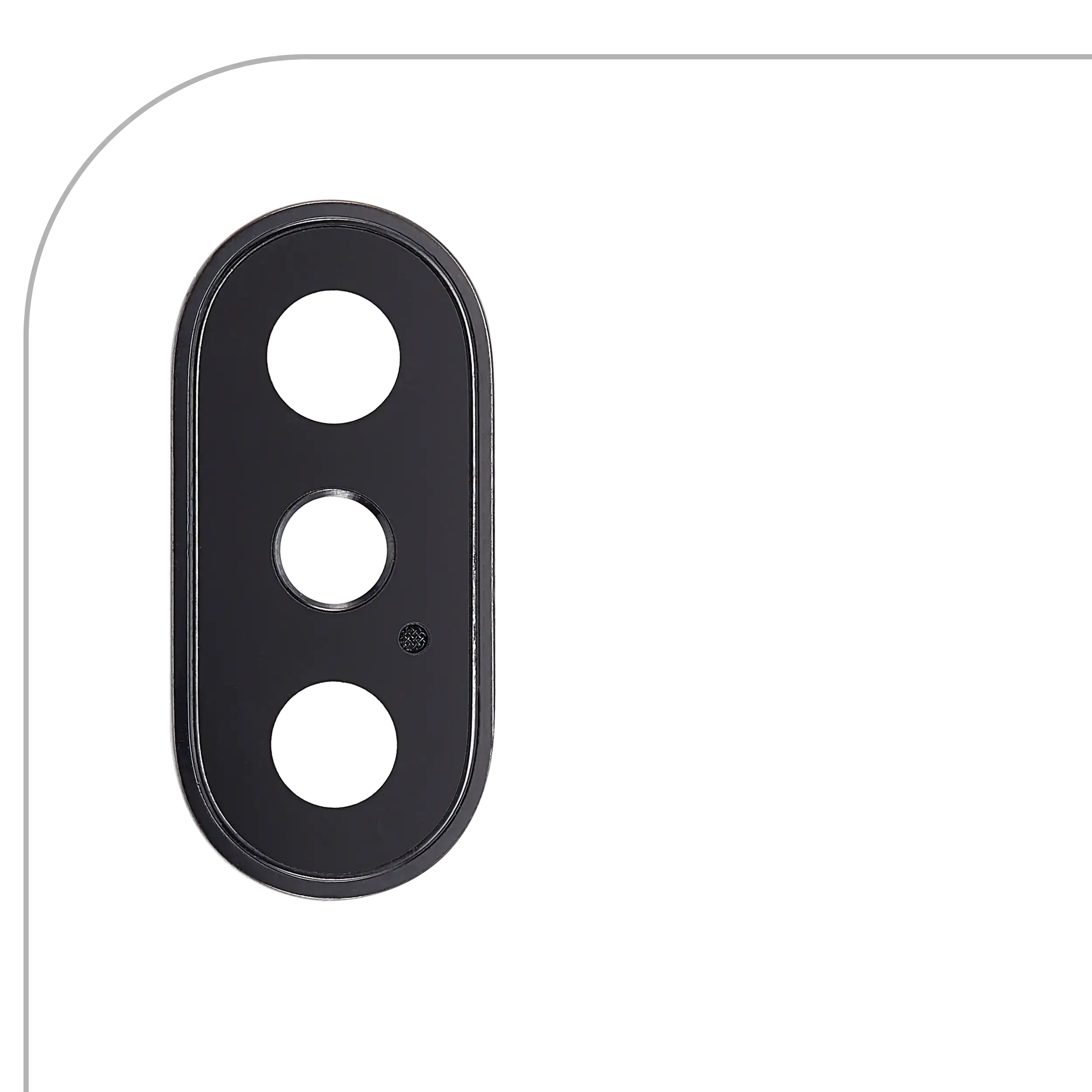Rückkamera-Glas mit Klebefolie (nur Glas) für iPhone X (Aftermarket Plus) (10er-Pack) – Bild 3