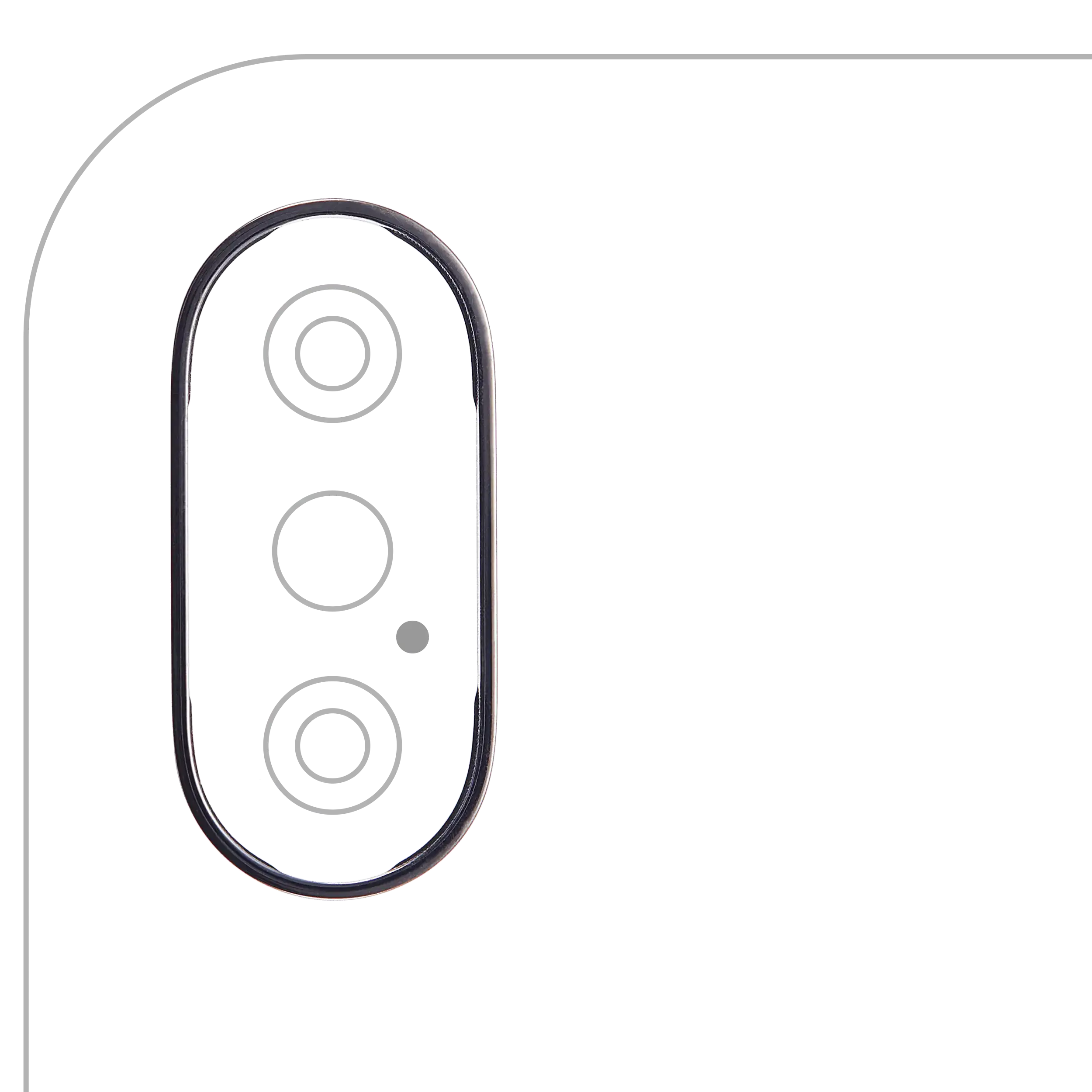 Rückkamera-Glas mit Klebefolie (nur Glas) für iPhone X (Aftermarket Plus) (10er-Pack) – Bild 4