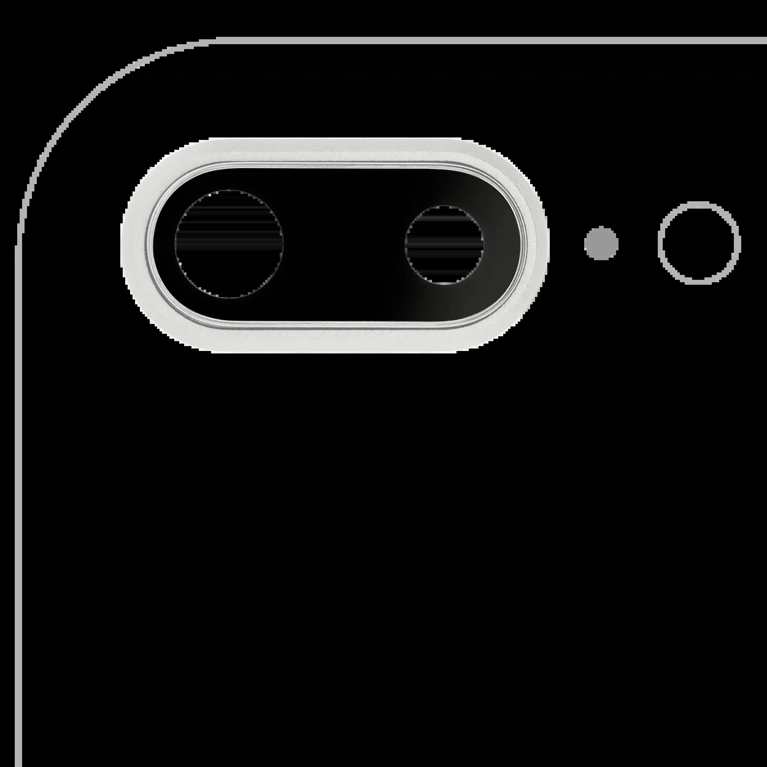 Rückkamera-Glas mit Halterung und Blende für iPhone 8 Plus (Aftermarket Plus) (Silver (Silber)) (10er-Pack)