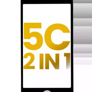 2 in 1 (Frontglas + Rahmen vormontiert) für iPhone 5C (Black (Schwarz)) (2er-Pack)