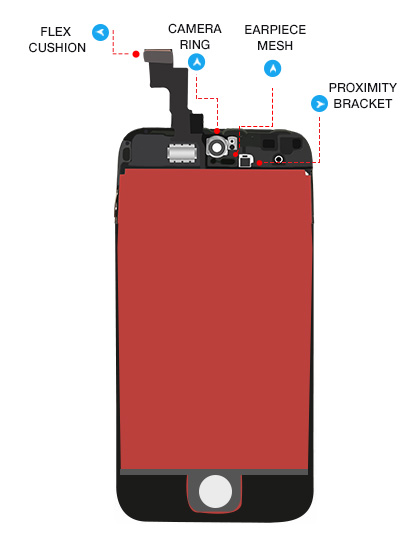LCD Display für iPhone 5S / SE (2016) (professionell aufgearbeitet) (Black (Schwarz)) – Bild 2