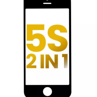 2 in 1 (Frontglas + Rahmen) für iPhone 5S (Black (Schwarz)) (2er-Pack)