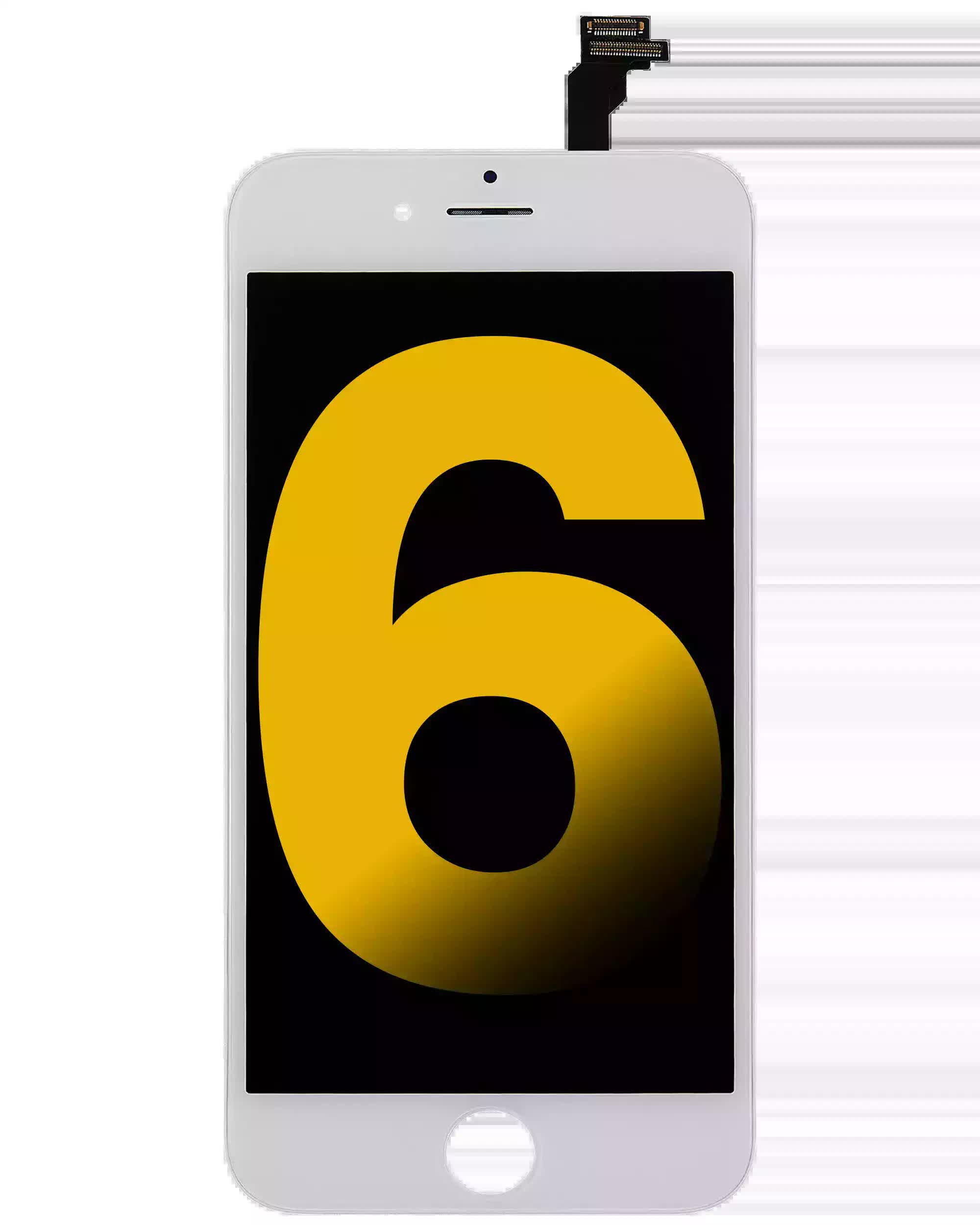 LCD Display für iPhone 6 (professionell aufgearbeitet) (White (Weiß))