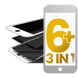 3 in 1 (Frontglas + Rahmen + OCA vormontiert) für iPhone 6 Plus (White (Weiß)) (2er-Pack)