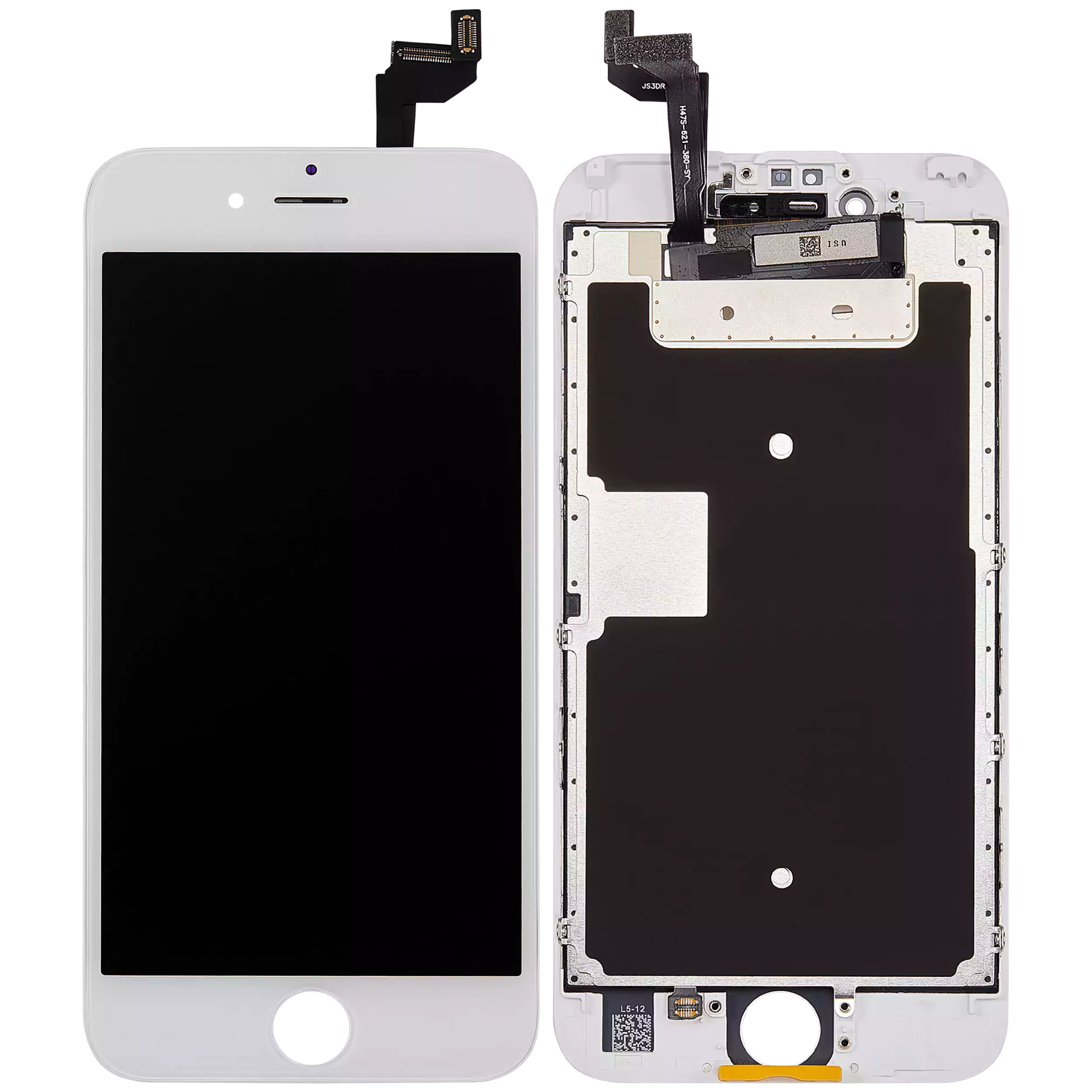 LCD Display mit Stahlplatte für iPhone 6S (Aftermarket: AQ7) (White (Weiß)) – Bild 2