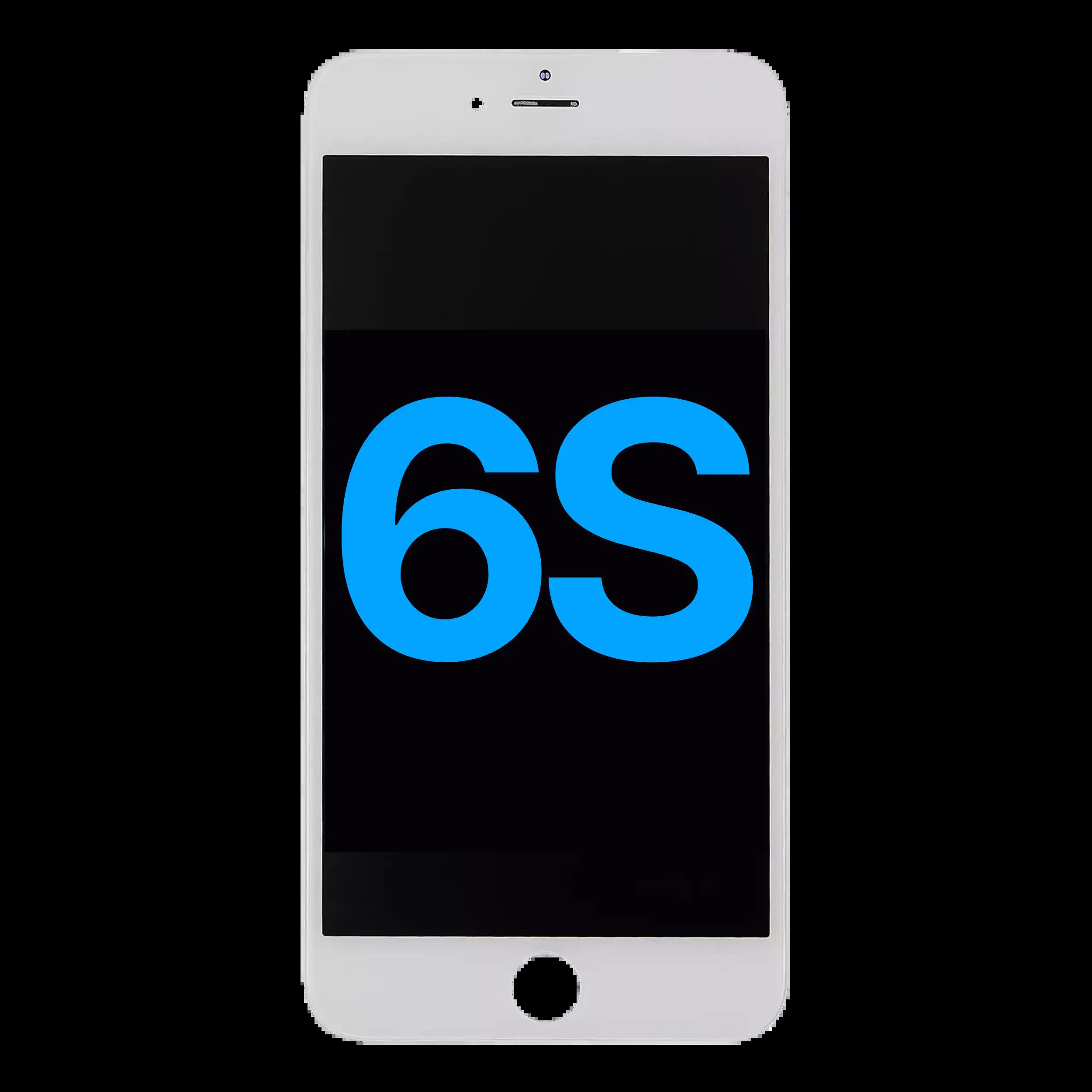 LCD Display mit Stahlplatte für iPhone 6S (Aftermarket: AQ7) (White (Weiß))