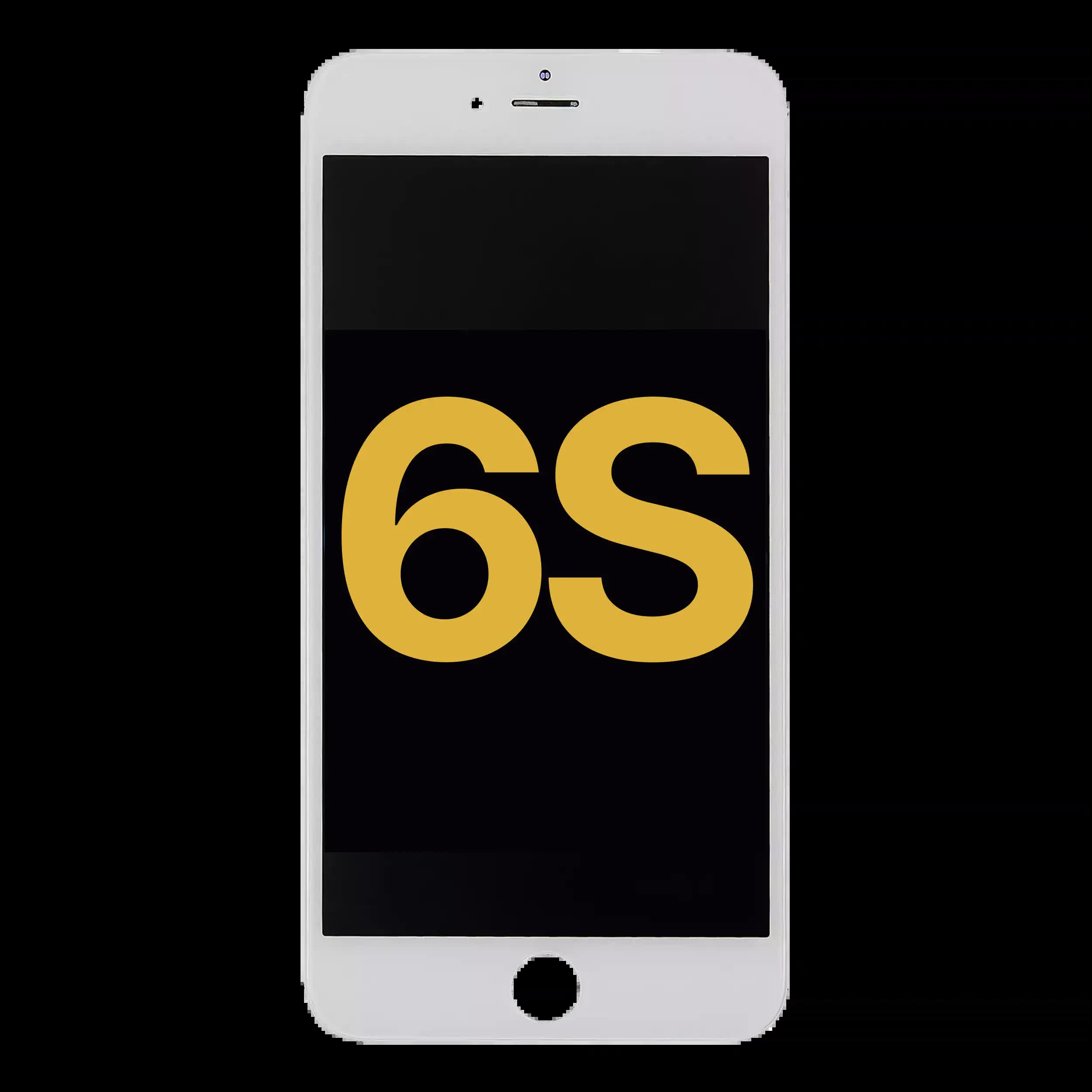 LCD Display mit Stahlplatte für iPhone 6S (professionell aufgearbeitet) (White (Weiß))