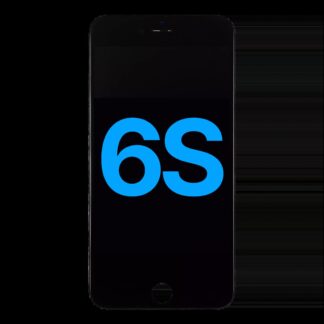 LCD Display mit Stahlplatte für iPhone 6S (Aftermarket: AQ7) (Black (Schwarz))