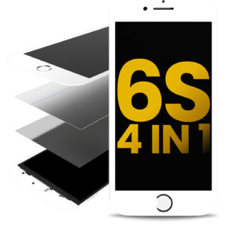 4 in 1 (Frontglas + Rahmen + Polarizer + OCA vormontiert) für iPhone 6S (White (Weiß)) (2er-Pack)