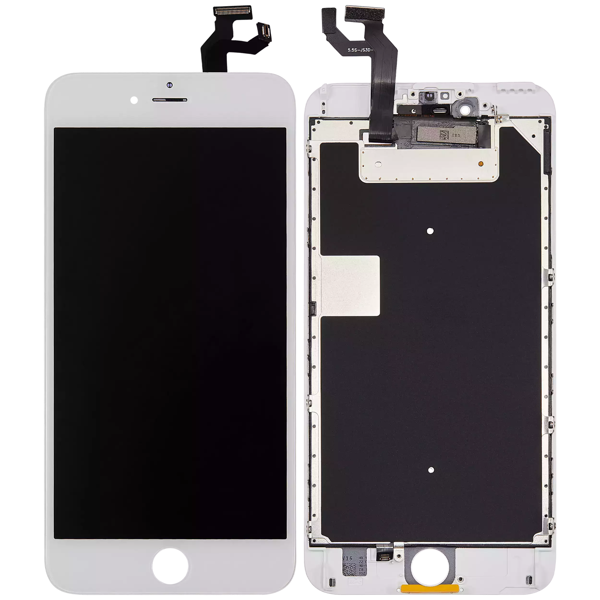 LCD Display mit Stahlplatte für iPhone 6S Plus (Aftermarket: AQ7) (White (Weiß)) – Bild 2