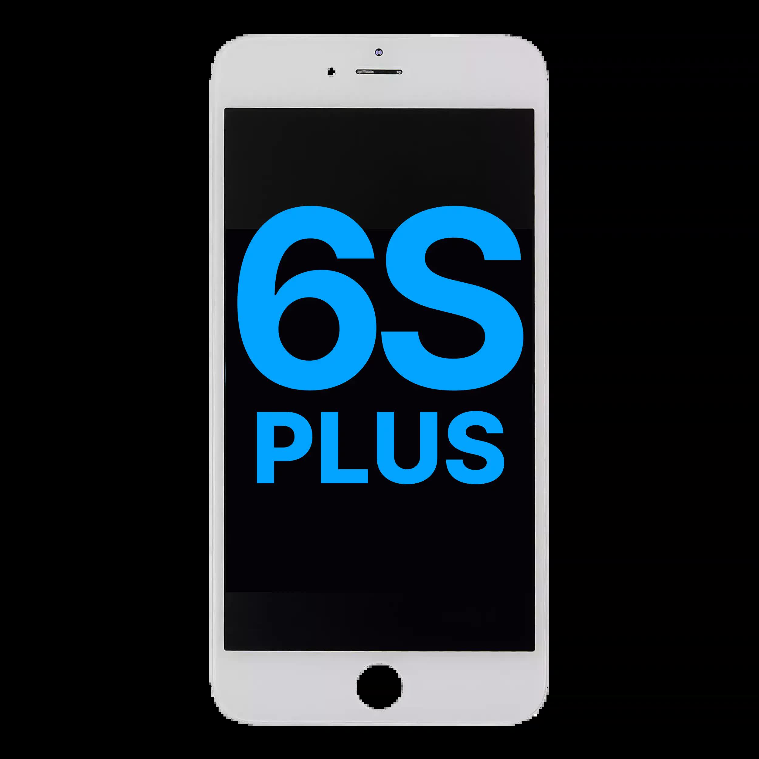LCD Display mit Stahlplatte für iPhone 6S Plus (Aftermarket: AQ7) (White (Weiß))
