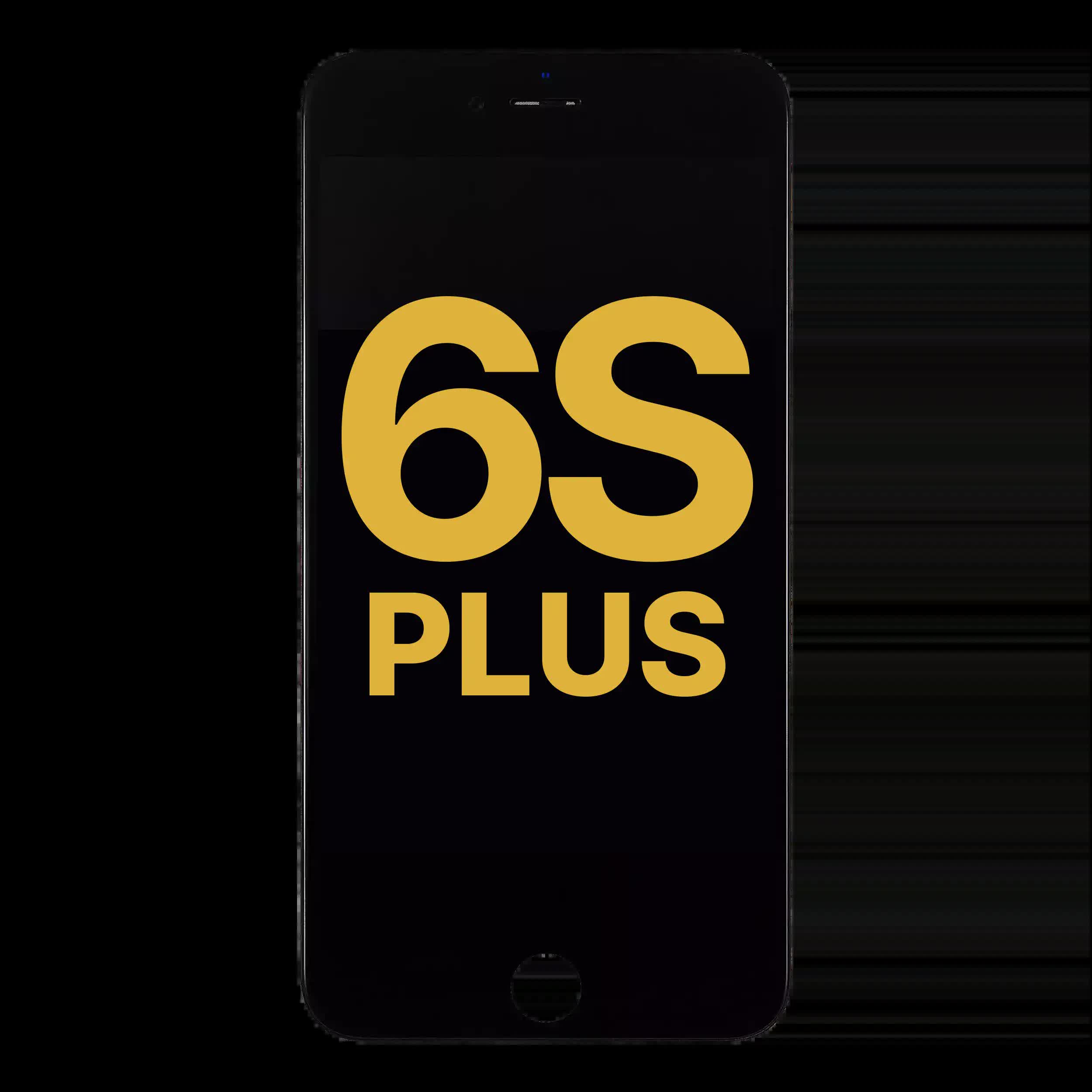 LCD Display mit Stahlplatte für iPhone 6S Plus (professionell aufgearbeitet) (Black (Schwarz))