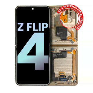 Inner OLED Display mit Rahmen für Samsung Galaxy Z Flip 4 5G (US & International) (Service Pack) (Yellow)